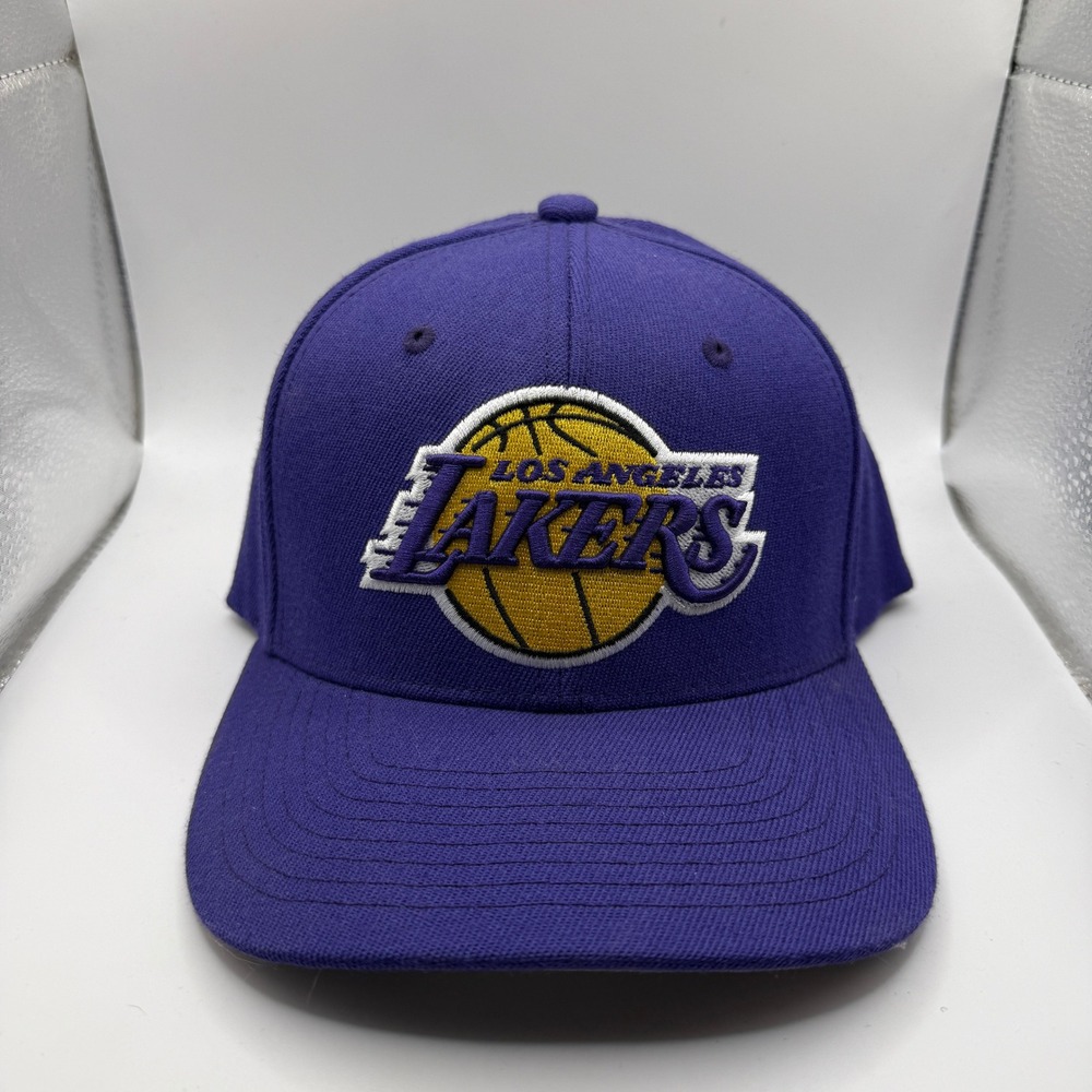 Mitchell & Ness Los Angeles Lakers Snapback Hat Purple NBA Basketball Cap
